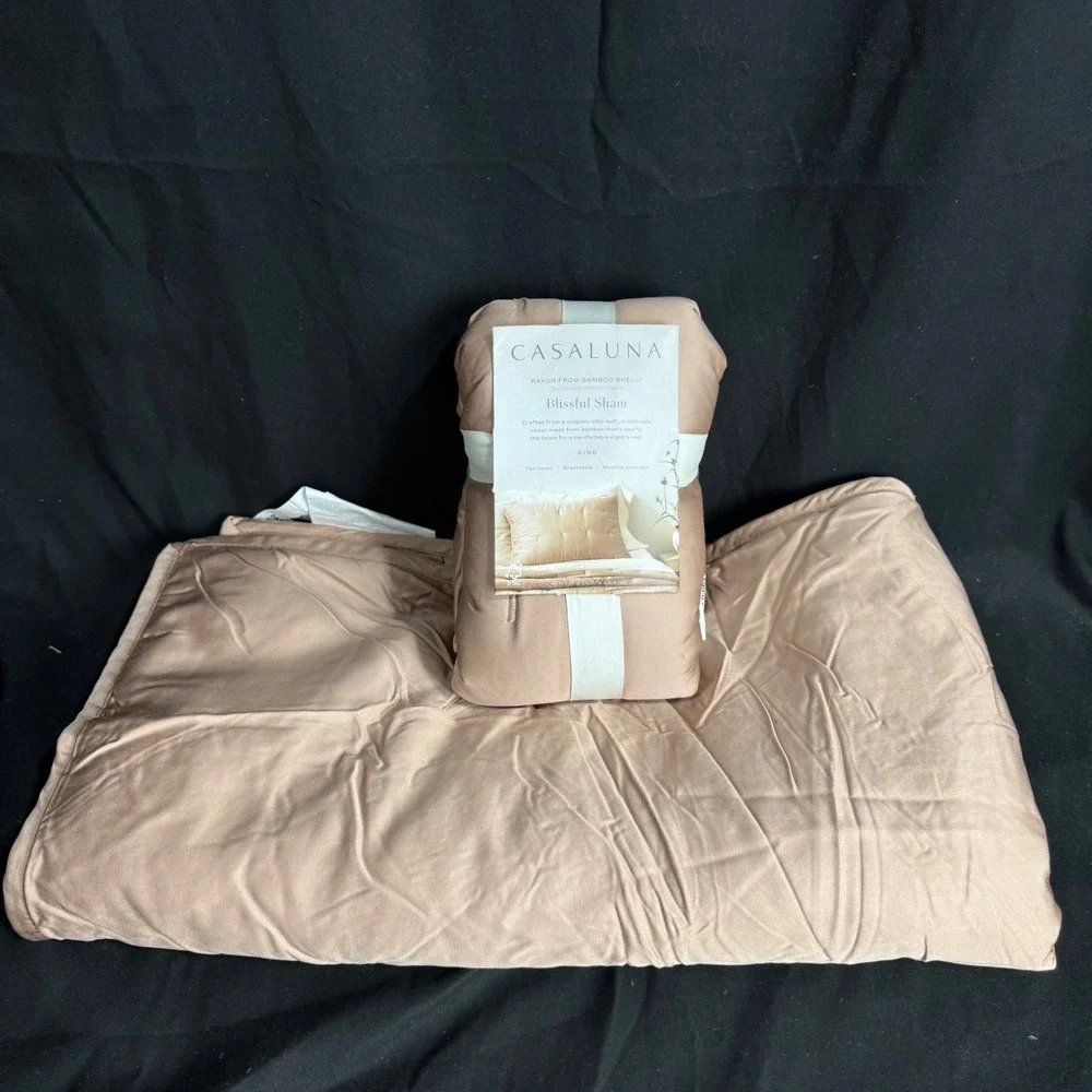 King Rayon from Bamboo Quilt Pillow Sham Light Adobe Clay - Casaluna™